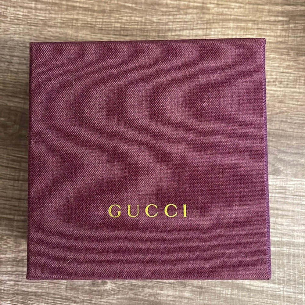 Gucci small jewelry box with satin pouch
